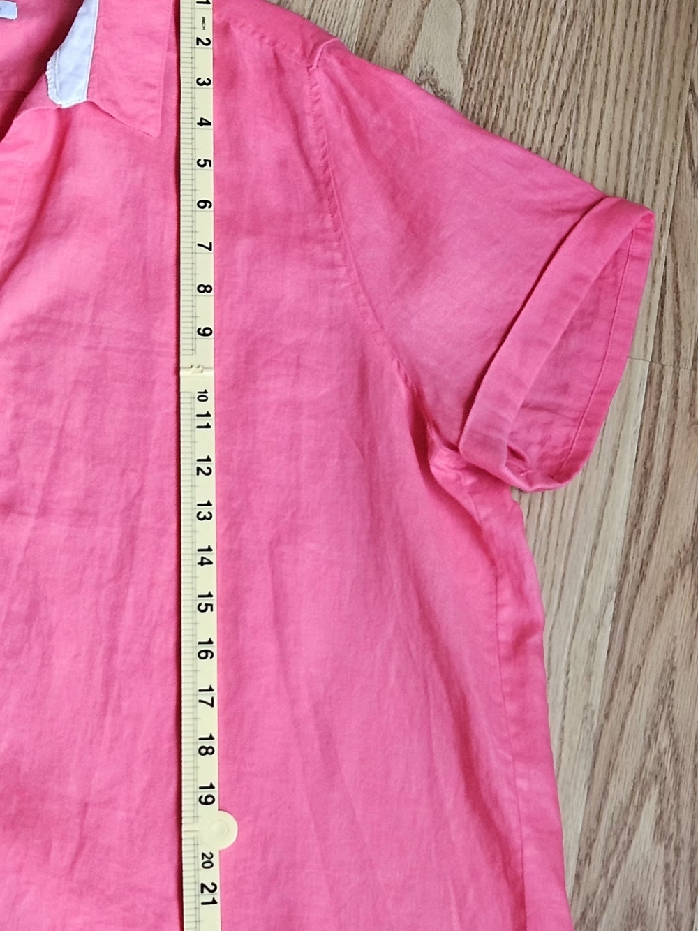 Tommy Bahama Coral Pink 100% Linen Button-Front Shirt - Picture 9 of 11